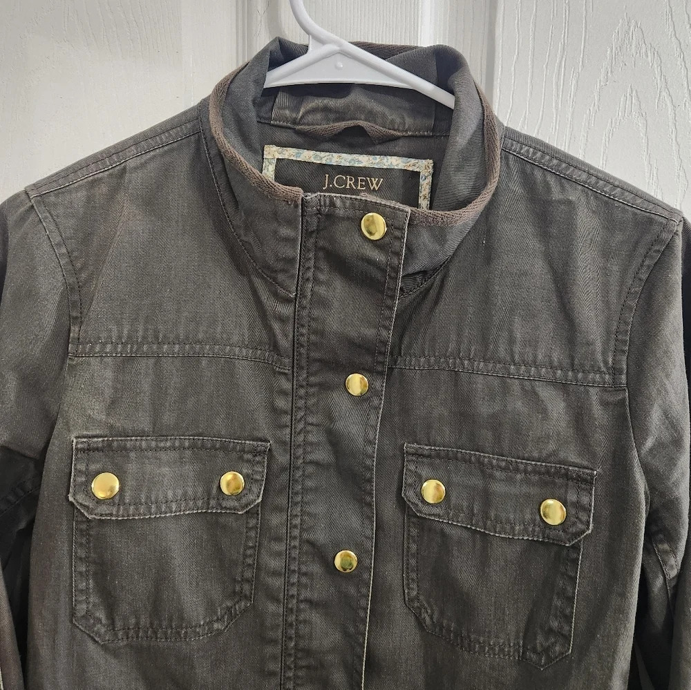 J. Crew relaxed boyfriend field jacket military utility grunge woman small - Picture 7 of 11
